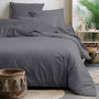Voir la diapositive 1 : Lovely Casa Housse de couette 240x220 Horizon ardoise 100% coton bio 57 fils