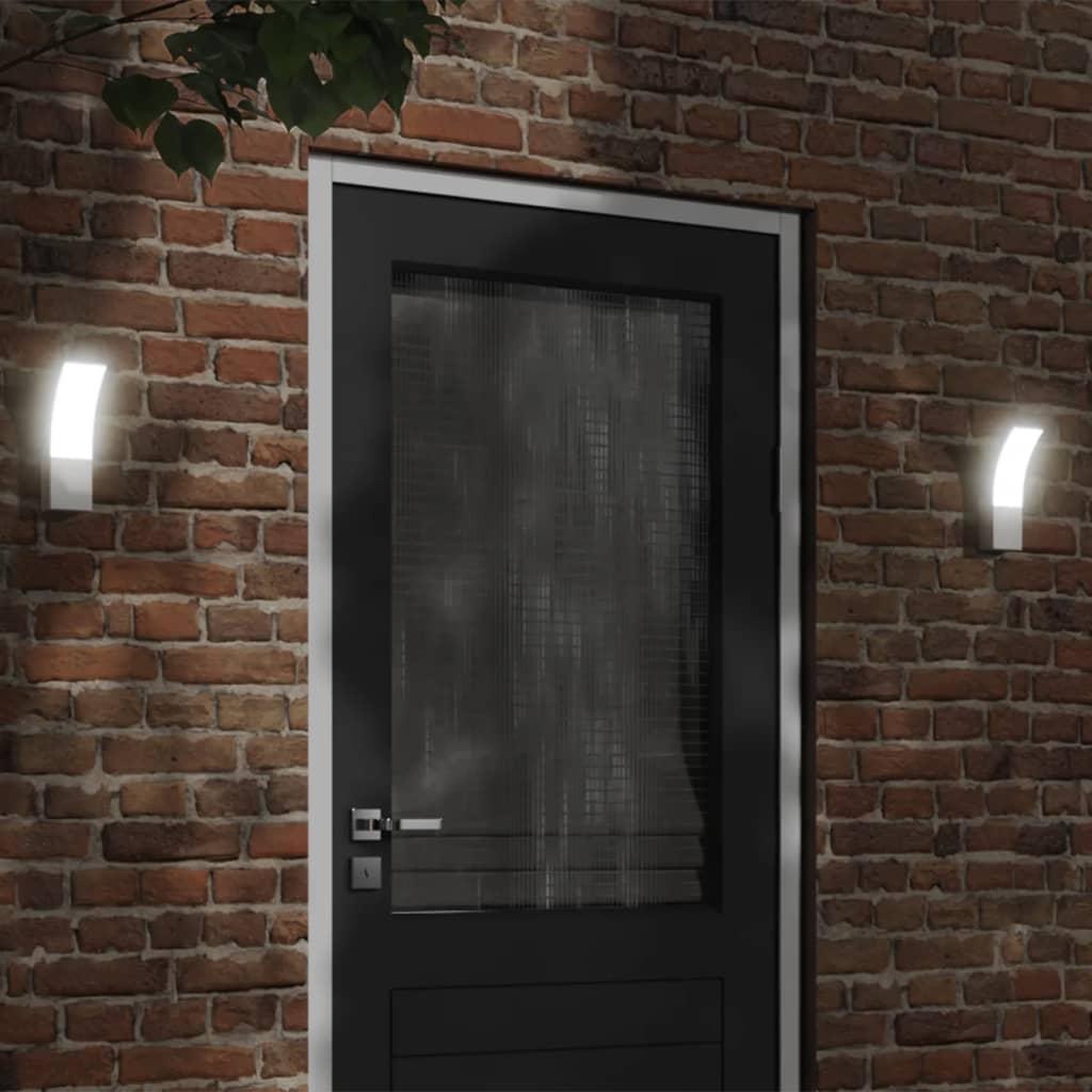 VIDAXL Appliques murales LED d'exterieur 2 pcs blanc