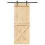 Voir la diapositive 1 : VIDAXL Porte coulissante et kit de quincaillerie 85x210 cm pin massif