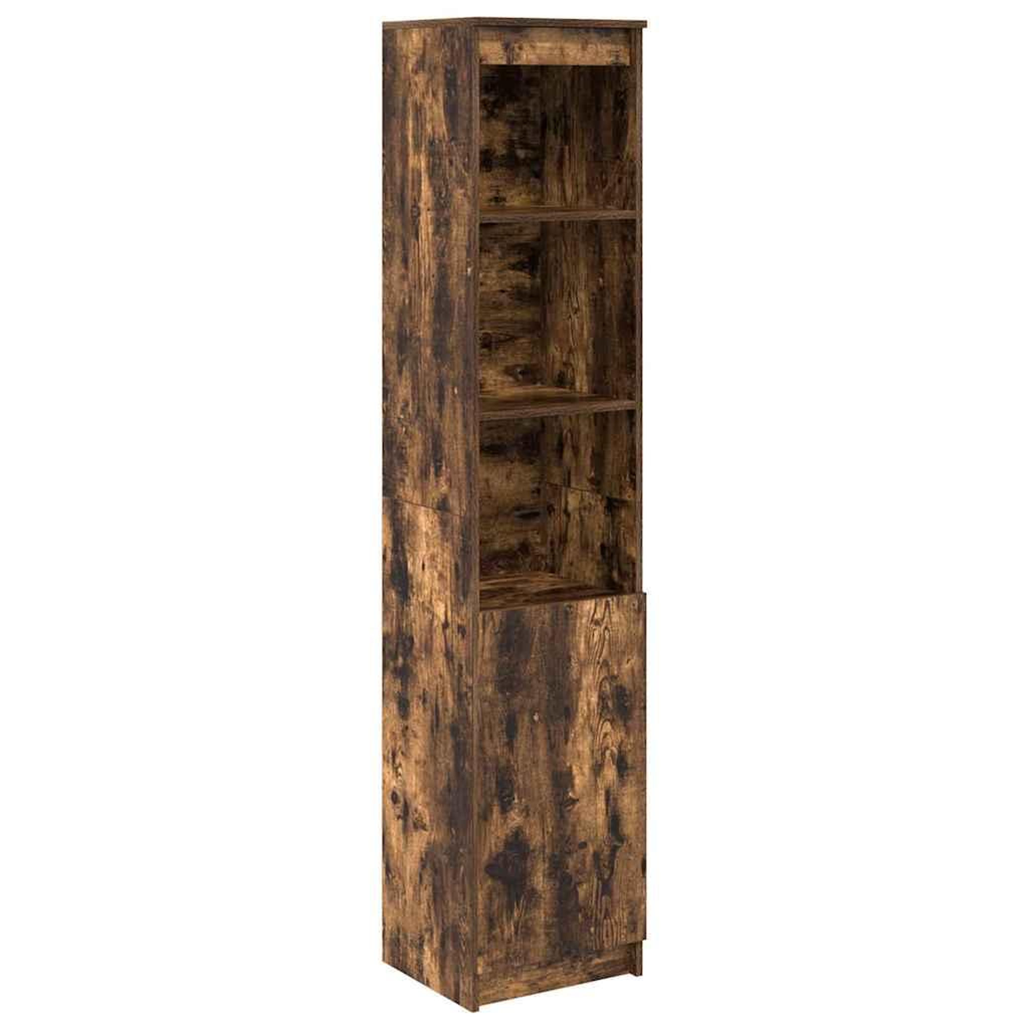Voir la diapositive 2 : VIDAXL Buffet haut chene fume 37,5x35x180 cm bois d'ingenierie