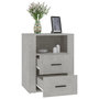 Voir la diapositive 5 : VIDAXL Table de chevet Gris beton 50x36x60 cm Bois d'ingenierie