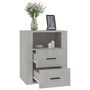Voir la diapositive 5 : VIDAXL Table de chevet Gris beton 50x36x60 cm Bois d'ingenierie