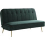 Voir la diapositive 2 : Habitat et Jardin Canapé Clic Clac velours  James  - 180 x  83 x 75 cm - 3 places - Vert foncé.