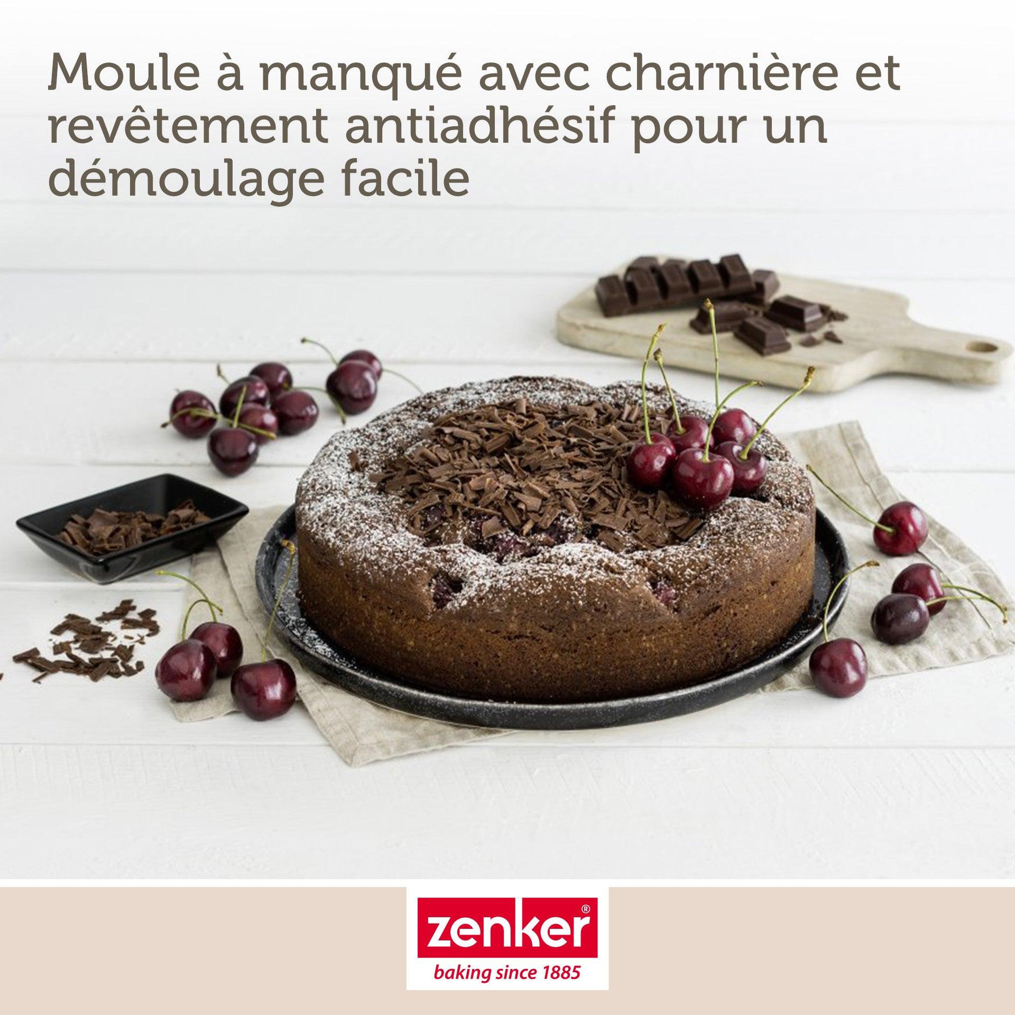 Voir la diapositive 6 : ZENKER Ensemble de 2 moules à manqué à charnière 28 cm zenker black metallic