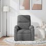 Voir la diapositive 3 : VIDAXL Fauteuil inclinable de massage gris fonce tissu microfibre