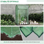 Voir la diapositive 6 : OUTSUNNY Serre de jardin serre à tomates anti-UV dim. 100L x 51l x 170H cm porte zipée déroulante métal thermolaqué PE vert