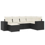 Voir la diapositive 2 : VIDAXL Salon de jardin 6 pcs avec coussins noir resine tressee