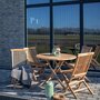 HOUSE NORDIC Table de jardin Ø 100 cm + 4 chaises en teck