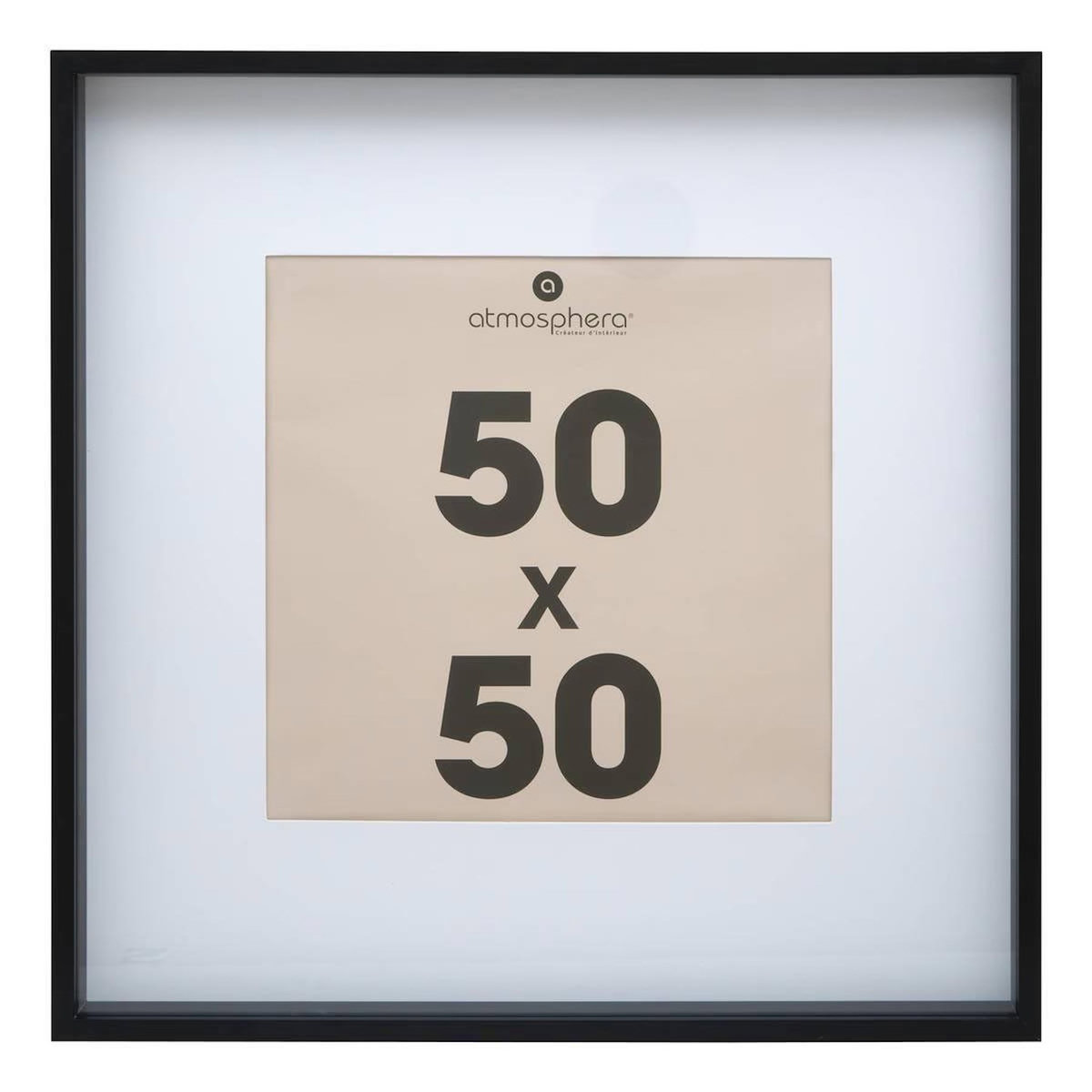 ATMOSPHERA Cadre Photo Déco  Axel  50x50cm Noir