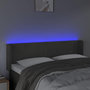 Voir la diapositive 4 : VIDAXL Tete de lit a LED Gris fonce 147x16x78/88 cm Velours