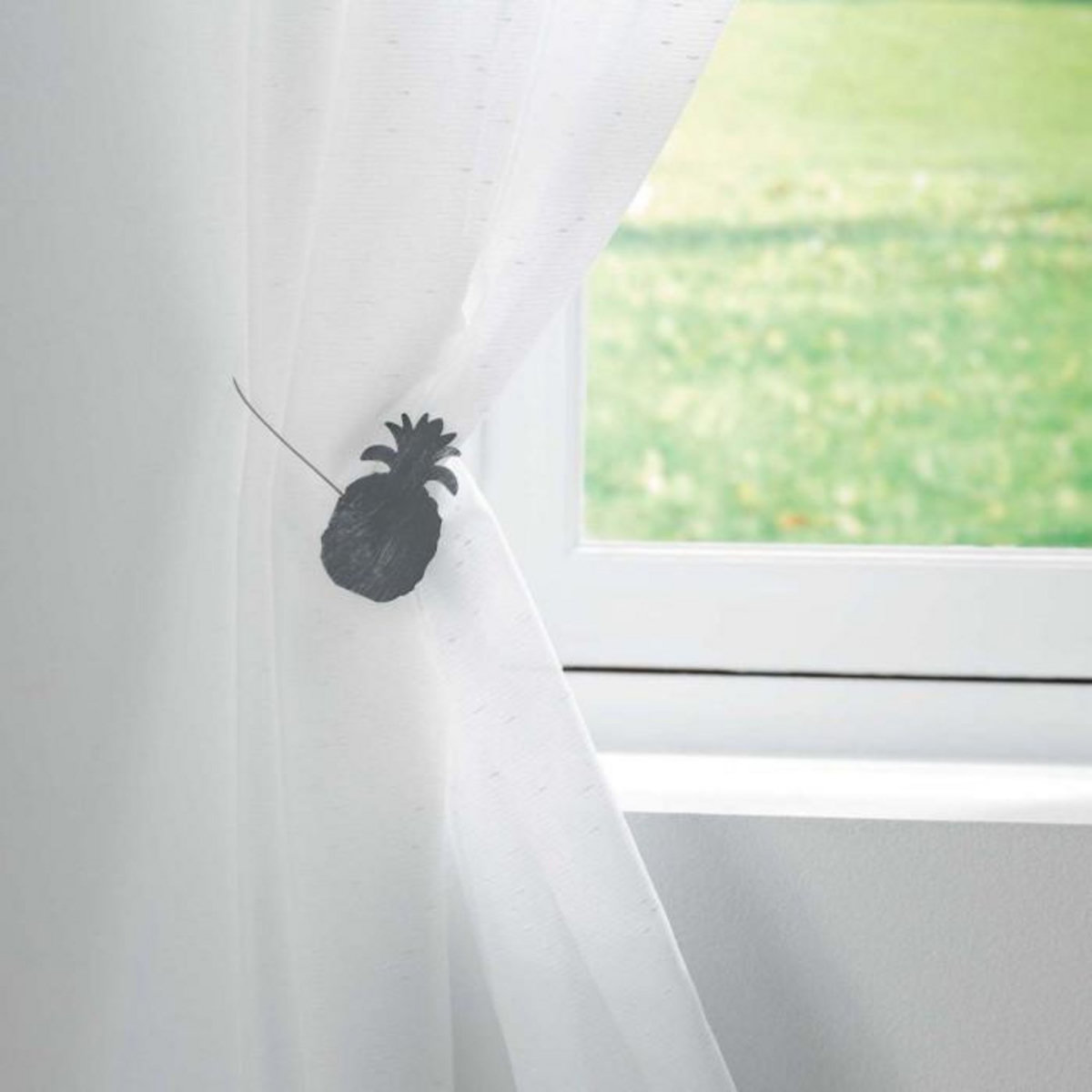 Paris Prix Embrasse de Rideau Aimantée  Ghana  30cm Gris