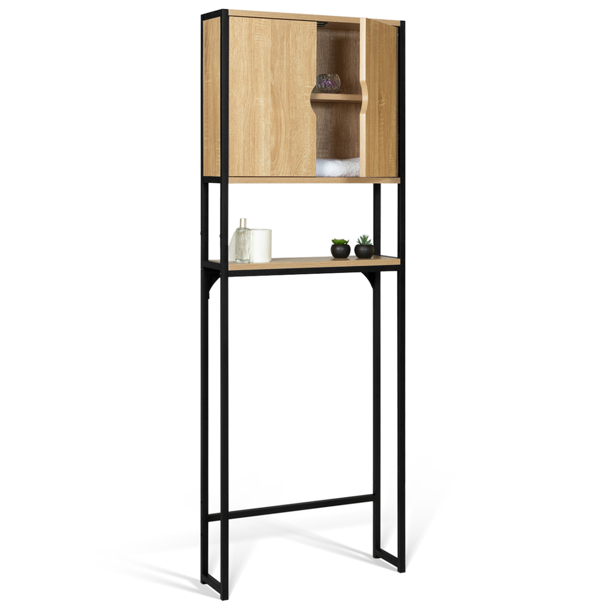 ID MARKET Meuble étagère dessus WC placard DETROIT design industriel