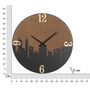 Voir la diapositive 6 : Paris Prix Horloge Murale Design  City  60cm Marron & Noir