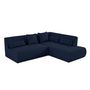 Voir la diapositive 2 : LISA DESIGN Onyx - canapé modulable d'angle droit 5 places - en tissu mailles 3d