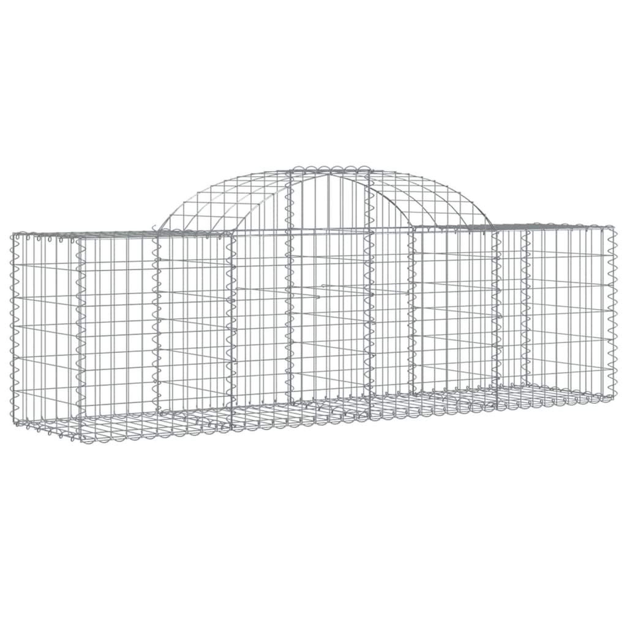 Voir la diapositive 3 : VIDAXL Paniers a gabions arques 10 pcs 200x50x60/80 cm Fer galvanise