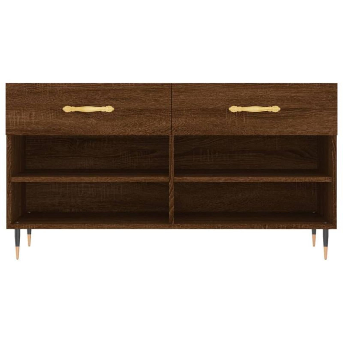 VIDAXL Banc à chaussures chêne marron 102x35x55 cm bois d ingénierie