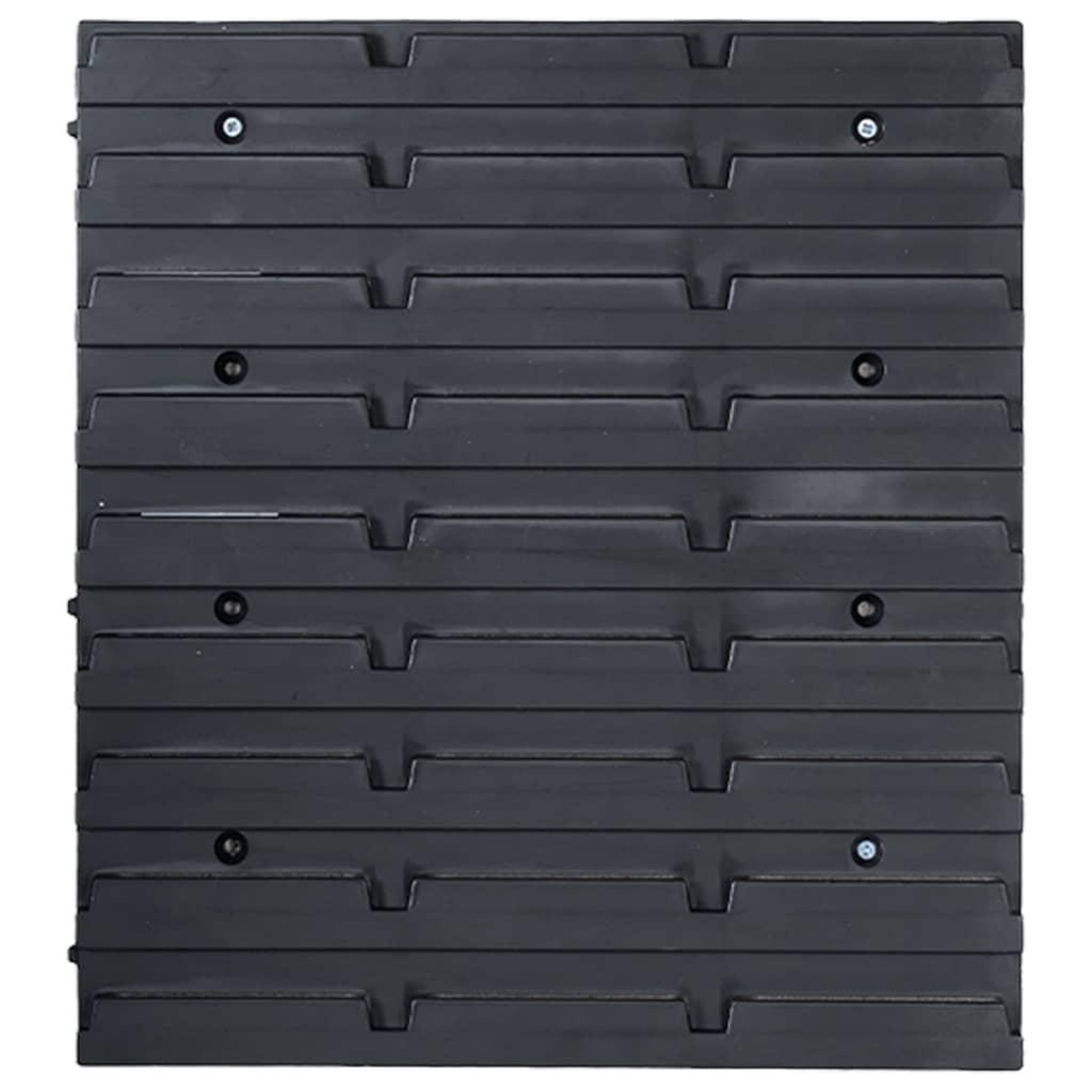 Voir la diapositive 4 : VIDAXL Kit de bacs de stockage et panneaux muraux 48 pcs Bleu et noir