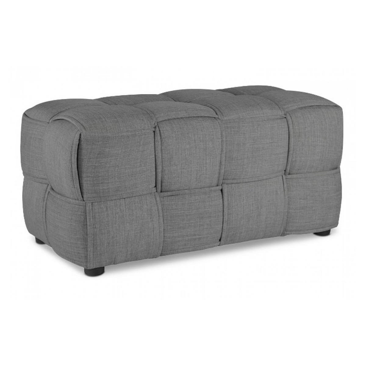 HomeStyle4U Tabouret Banc Rembourre Gris 2 Places