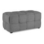 HomeStyle4U Tabouret Banc Rembourre Gris 2 Places