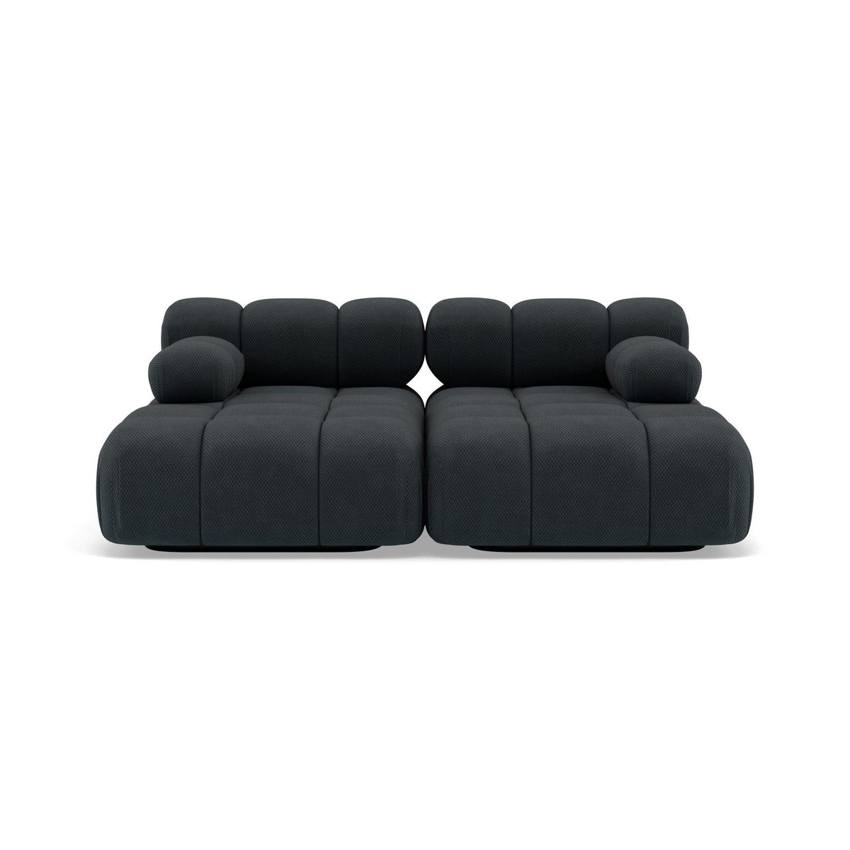 LISA DESIGN Ruby - canapé droit 4 places avec double méridienne - assise profonde - en velours texturé