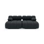 Voir la diapositive 3 : LISA DESIGN Ruby - canapé droit 4 places avec double méridienne - assise profonde - en velours texturé