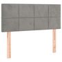 Voir la diapositive 4 : VIDAXL Tete de lit a LED Gris clair 90x5x78/88 cm Velours