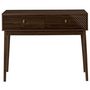 Voir la diapositive 4 : The Home Deco Factory Console 2 tiroirs marron foncé