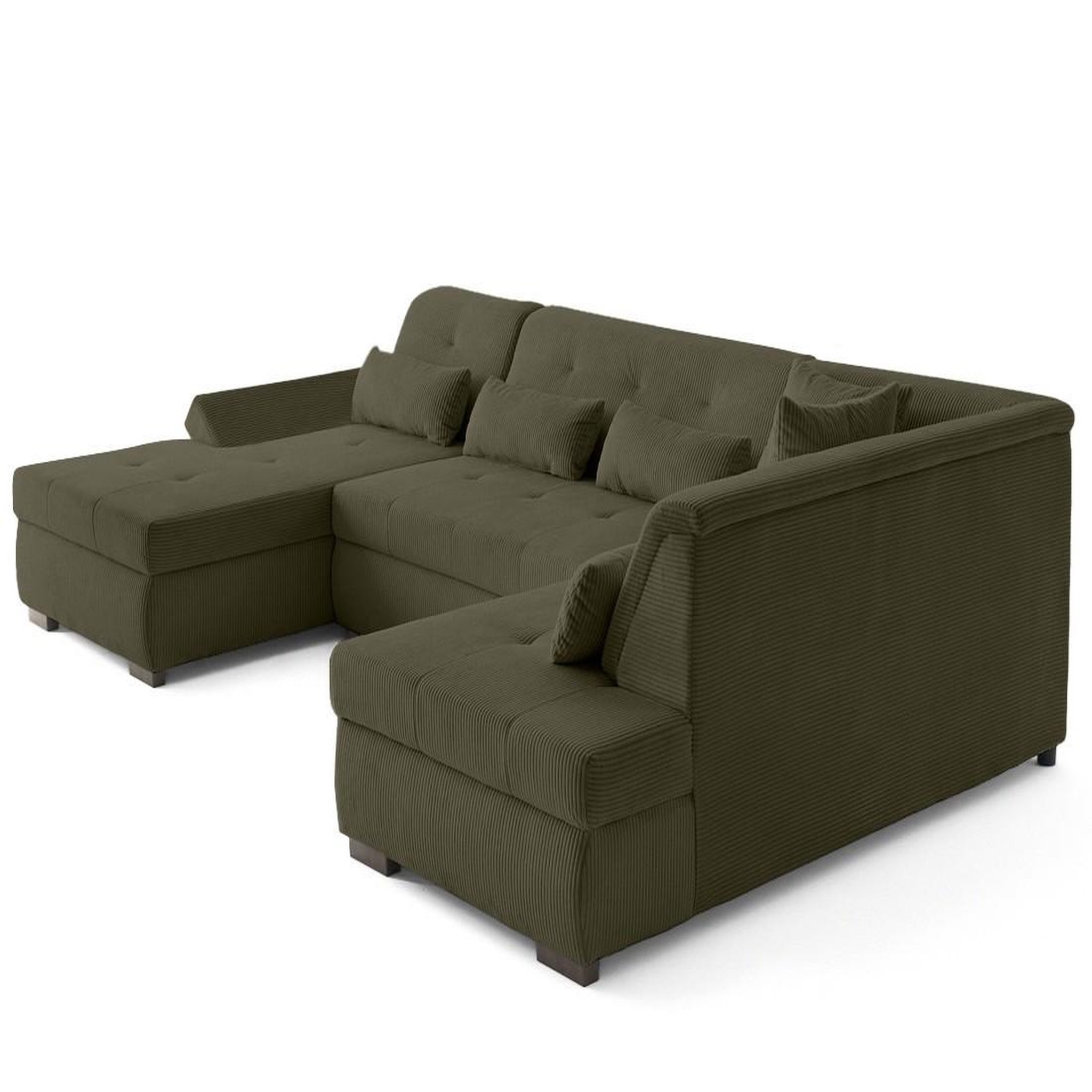 Voir la diapositive 3 : LISA DESIGN Vermont s - canapé panoramique d'angle droit 7 places en velours côtelé