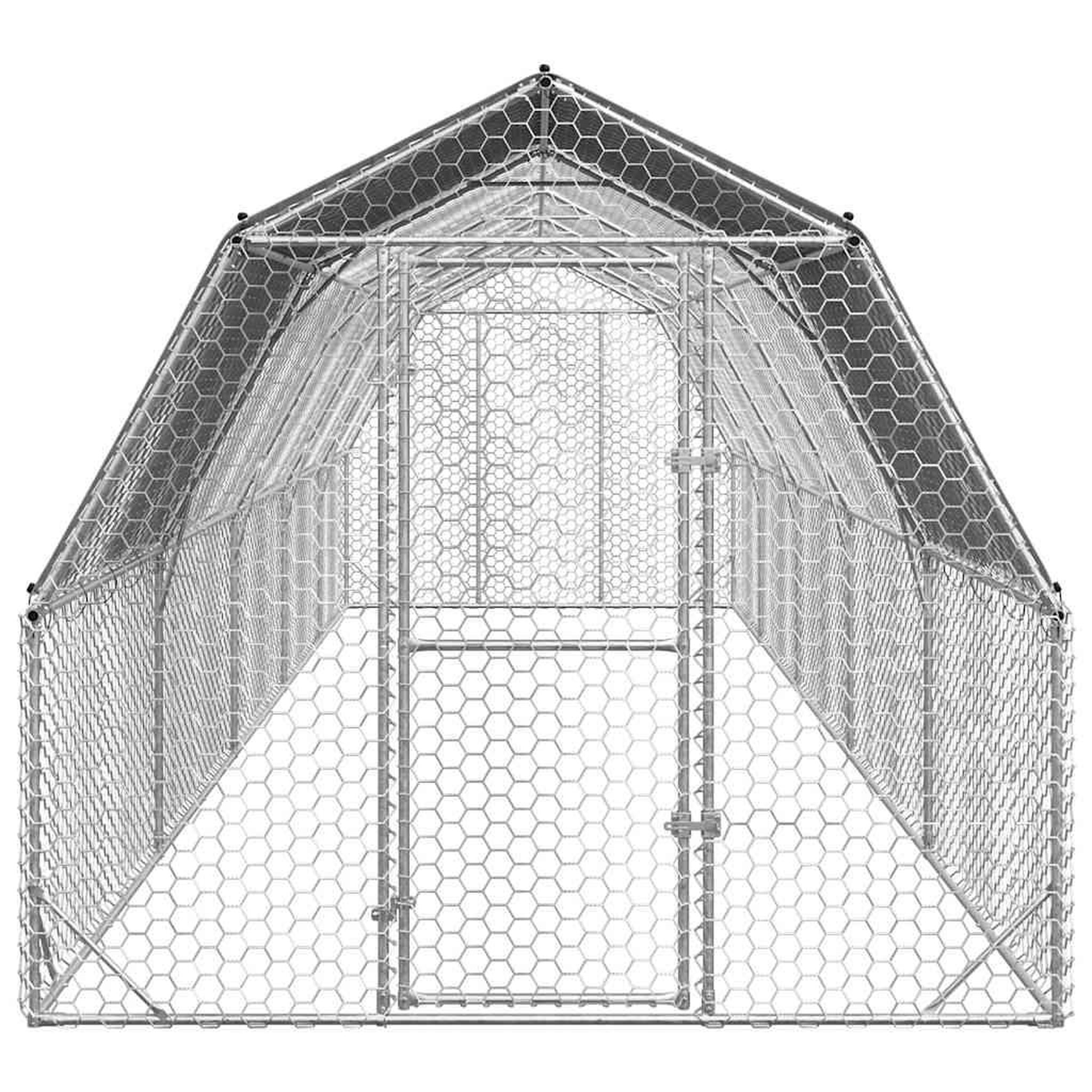 Voir la diapositive 3 : VIDAXL Poulailler avec toit 2,5x10x2,25 m acier galvanise