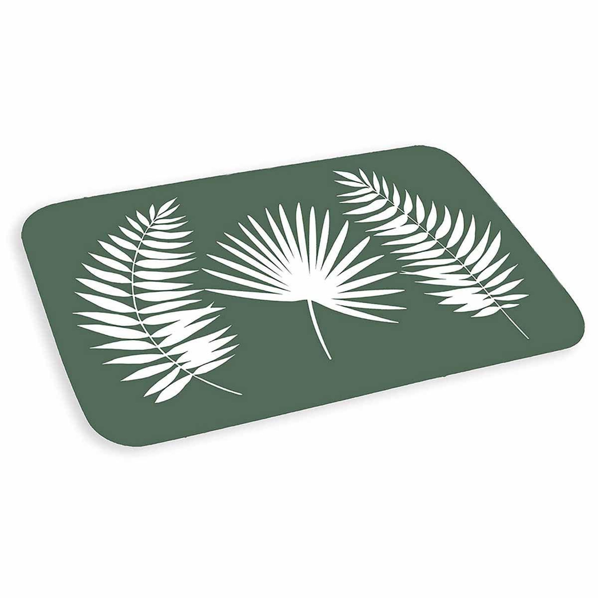 Voir la diapositive 1 : Douceur d'Intérieur Tapis de bain imprimé  jungly  45x75cm vert