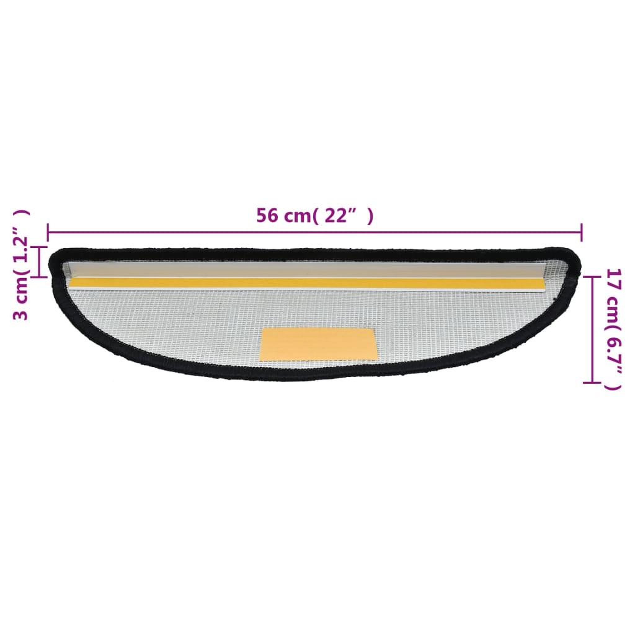 Voir la diapositive 6 : VIDAXL Tapis d'escalier 15 pcs noir 56x17x3 cm
