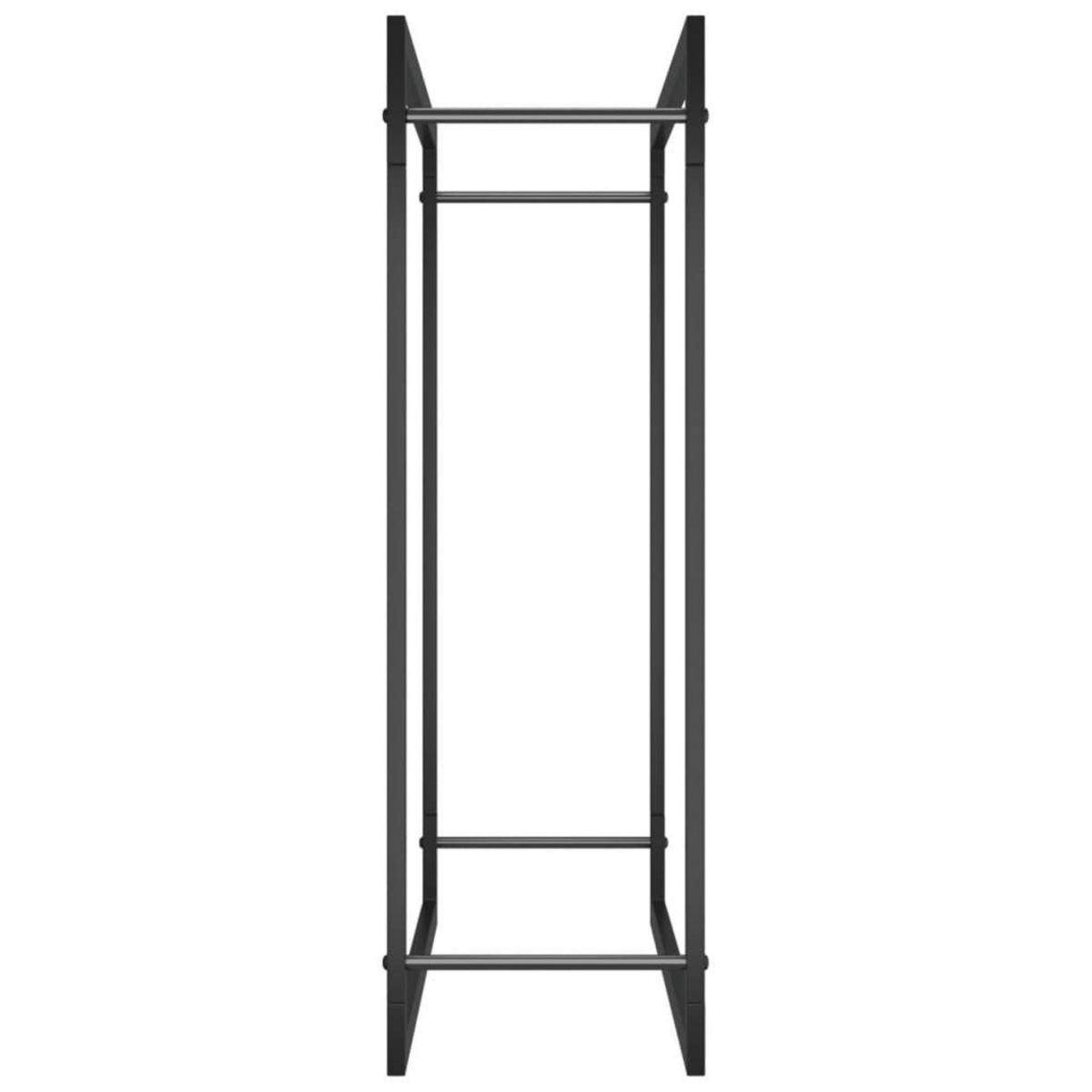 VIDAXL Portant de bois de chauffage Noir mat 80x28x86 cm Acier