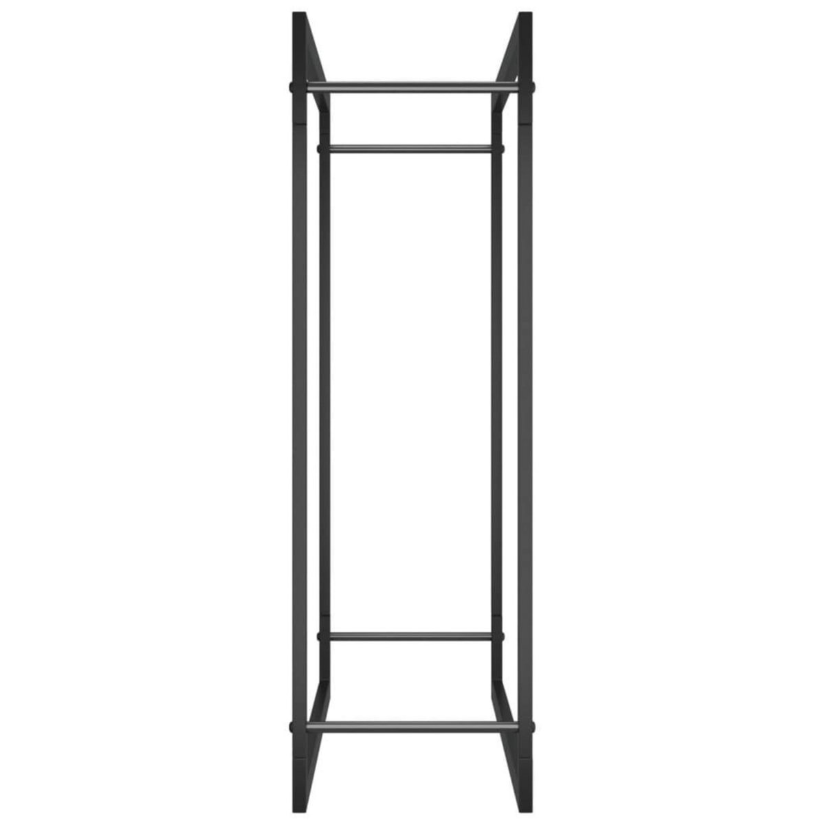 VIDAXL Portant de bois de chauffage Noir mat 80x28x86 cm Acier