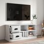 Voir la diapositive 3 : VIDAXL Meuble TV blanc 102x35,5x47,5 cm bois d'ingenierie