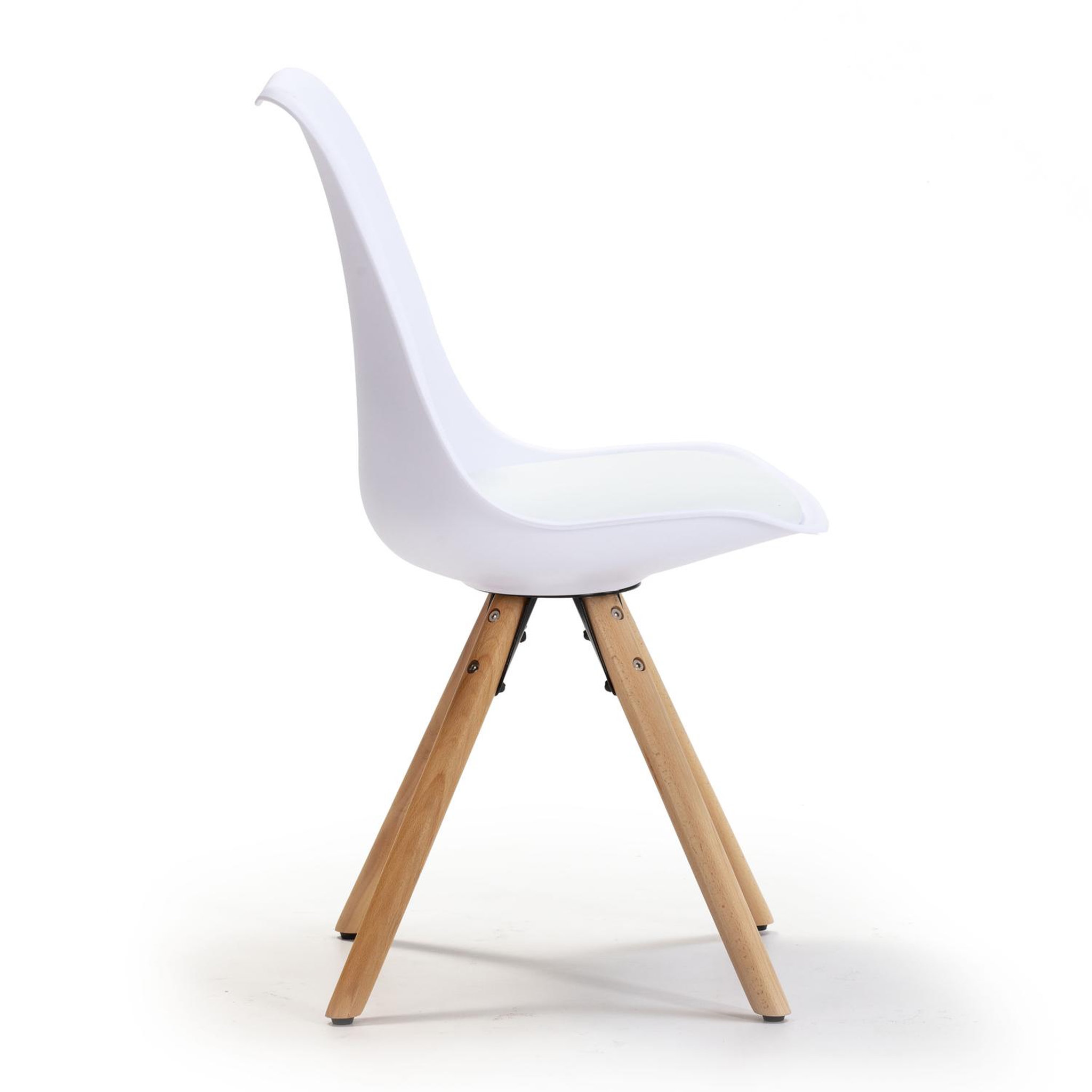 Voir la diapositive 3 : VS VENTA-STOCK Set de 2 chaises Salle à Manger Jeff Style Nordique Blanc, 54 cm x 49 cm x 84 cm