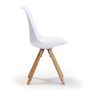 Voir la diapositive 3 : VS VENTA-STOCK Set de 2 chaises Salle à Manger Jeff Style Nordique Blanc, 54 cm x 49 cm x 84 cm