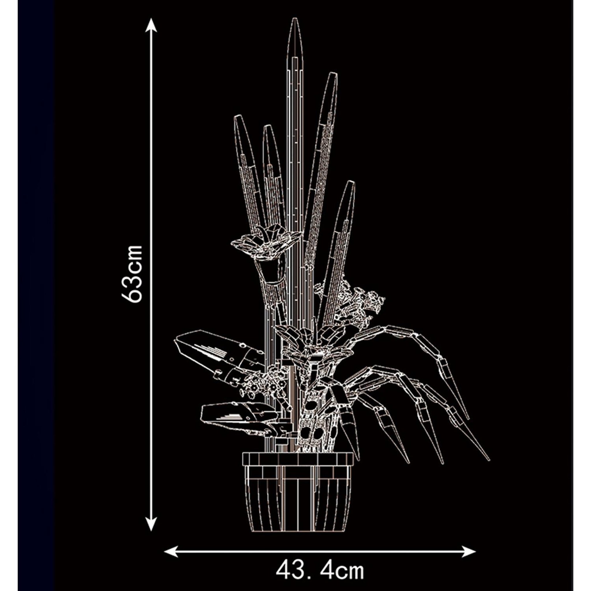 Voir la diapositive 4 : MOULD KING Ensemble de construction Bouquet de lys féerique