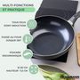Voir la diapositive 3 : Fackelmann Wok 28 cm aluminium revêtement céramique antiadhésif sans PFAS Fackelmann Brandao