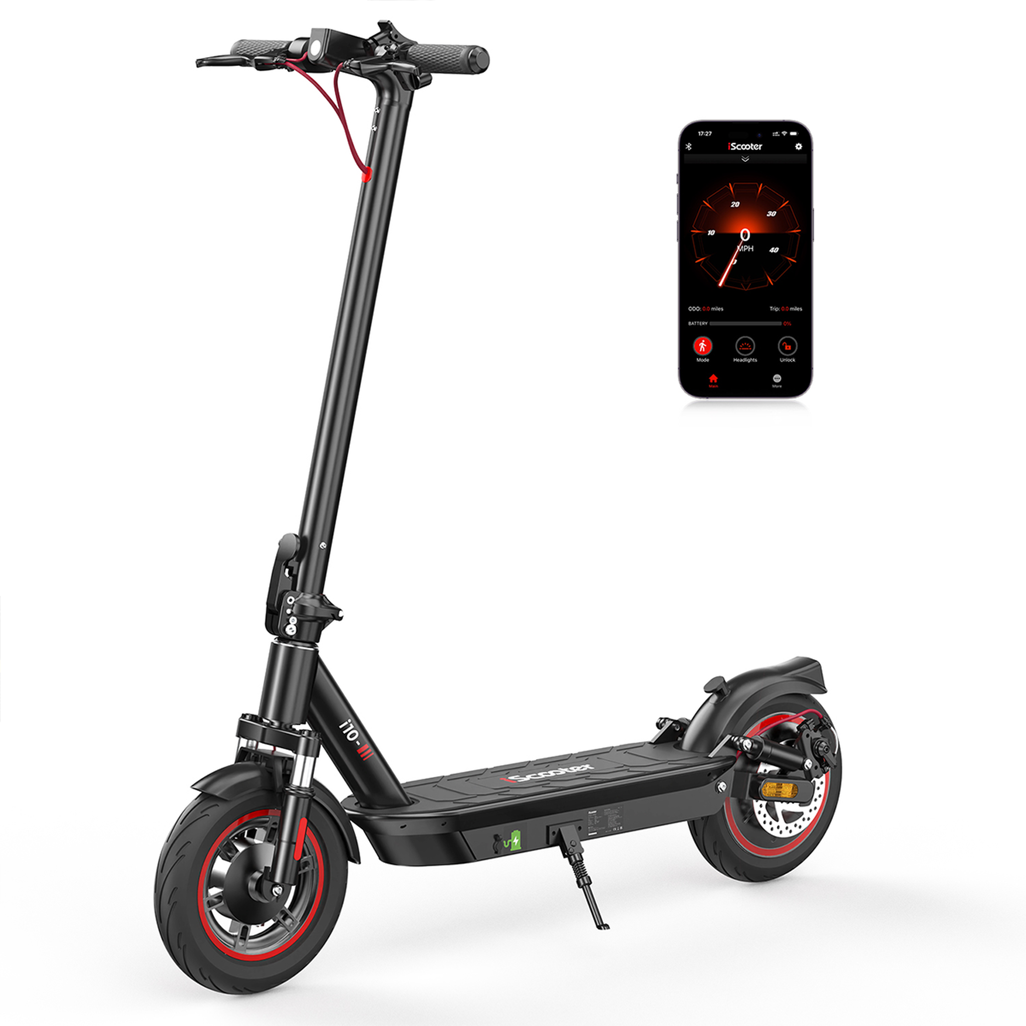 Voir la diapositive 5 : ISCOOTER Trottinette électrique pliable urbaine IScooter I10, 650 W, 36 V, 15 Ah