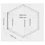 Habrita Habillage bois hexagonal pour spas et piscines gonflables - 2,63x2,09x0,71m