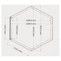 Habrita Habillage bois hexagonal pour spas et piscines gonflables - 2,63x2,09x0,71m