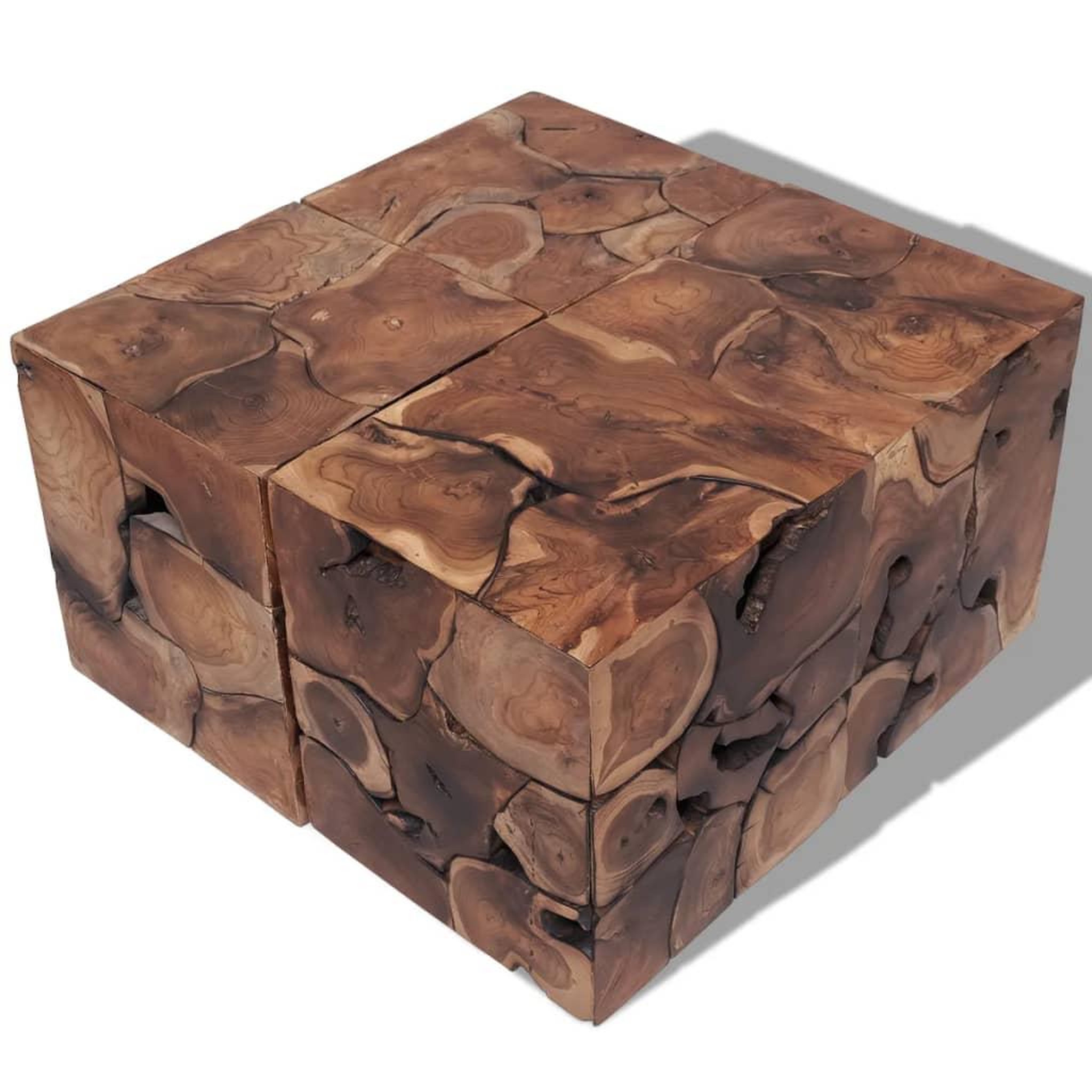 Voir la diapositive 1 : VIDAXL Tabourets/Table basse teck massif