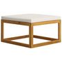 Voir la diapositive 4 : VIDAXL Repose-pied avec coussin blanc creme Bois d'acacia massif