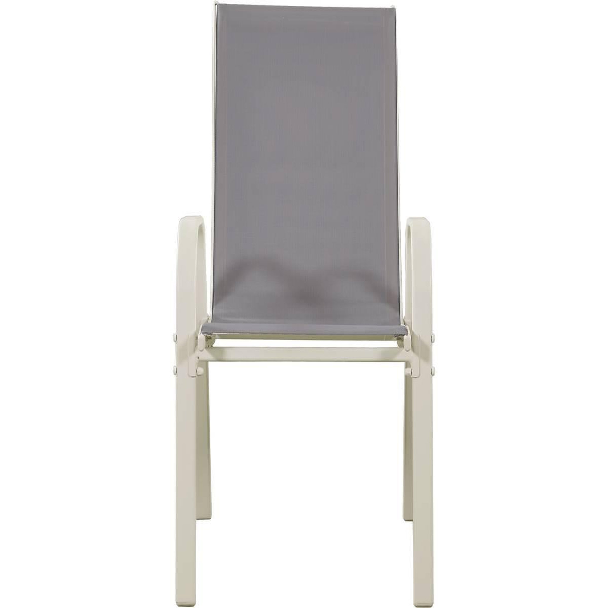 Voir la diapositive 4 : Habitat et Jardin Fauteuil jardin textilène  cordoba  - phoenix - gris clair - lot de 4