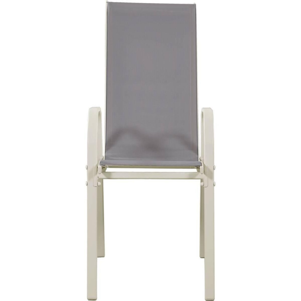 Habitat et Jardin Fauteuil jardin Textilène  Cordoba  - Phoenix - Gris clair - Lot de 4