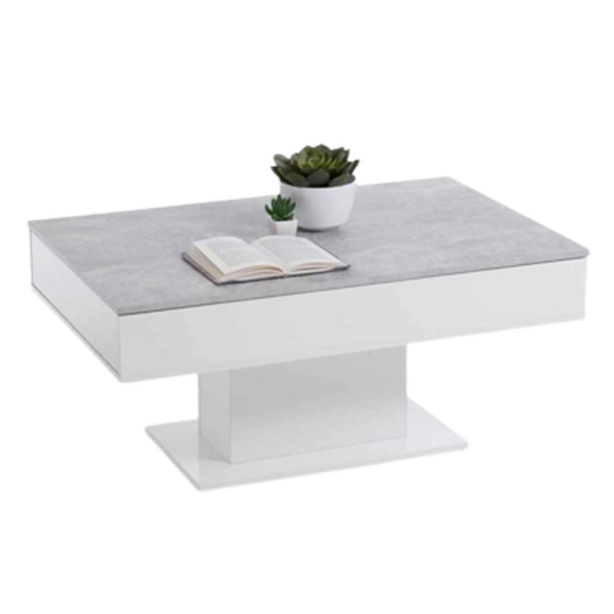 Paris Prix Table basse design  lavola  100cm gris & blanc