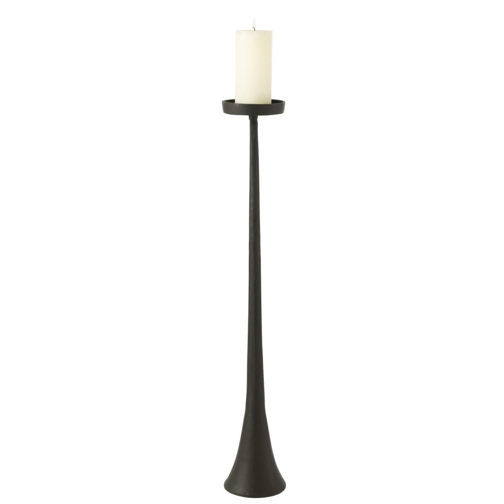 Voir la diapositive 2 : J-LINE Bougeoir Vintage  Luky  79cm Noir