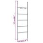 Voir la diapositive 6 : VIDAXL Porte-serviettes echelle a 5 niveaux Noir 58 x 175 cm Fer