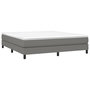 Voir la diapositive 3 : VIDAXL Sommier a lattes de lit avec matelas Gris fonce 180x200cm Tissu