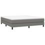 Voir la diapositive 3 : VIDAXL Sommier a lattes de lit avec matelas Gris fonce 180x200cm Tissu